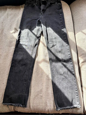 JBD Just Black Denim Straight Leg Jeans Waist 26 Black